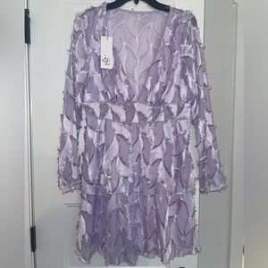 Chic Lavender Long Sleeve Dress